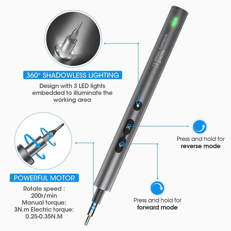 62 in 1 Electric Screwdriver Set Precision Handle Portable Power Tool Kit Wireless Cordless New Small Bit for Phone Watch Repair